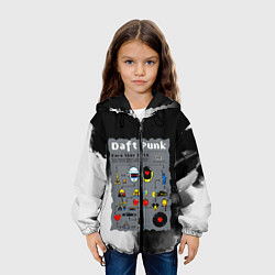Куртка с капюшоном детская Daft punk modern, цвет: 3D-черный — фото 2