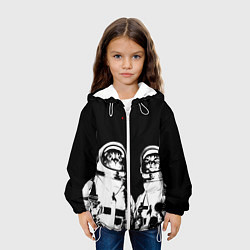 Куртка с капюшоном детская Коты Космонавты, цвет: 3D-белый — фото 2