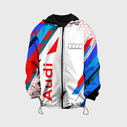 Куртка с капюшоном детская AUDI АУДИ SPORT, цвет: 3D-черный