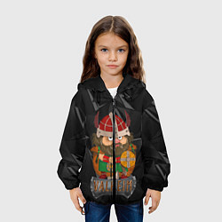 Куртка с капюшоном детская Valheim строгий викинг, цвет: 3D-черный — фото 2