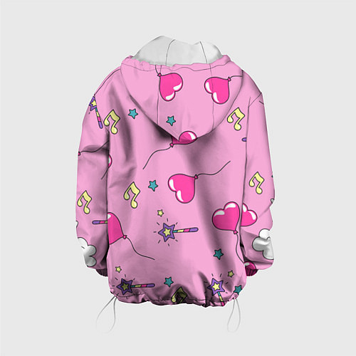 Детская куртка Единорог Радужный / 3D-Белый – фото 2