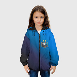 Куртка с капюшоном детская Сборная Франции, цвет: 3D-черный — фото 2