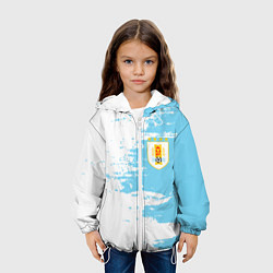 Куртка с капюшоном детская Сборная Уругвая, цвет: 3D-белый — фото 2