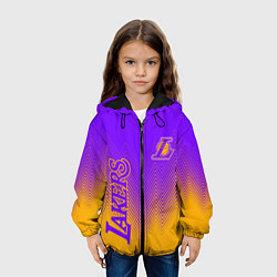 Куртка с капюшоном детская LOS ANGELES LAKERS ЛЕЙКЕРС, цвет: 3D-черный — фото 2