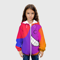 Куртка с капюшоном детская Градиент призрак, цвет: 3D-белый — фото 2