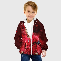 Куртка с капюшоном детская Криштиану Роналду Португалия, цвет: 3D-белый — фото 2
