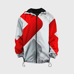 Куртка с капюшоном детская 3D SPORT STYLE RED WHITE, цвет: 3D-черный