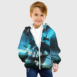 Куртка с капюшоном детская Летучий голландец, цвет: 3D-белый — фото 2