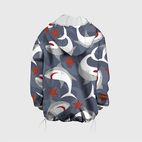 Детская куртка Акулы / 3D-Белый – фото 2