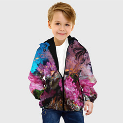Куртка с капюшоном детская Коралловые рыбки, цвет: 3D-черный — фото 2