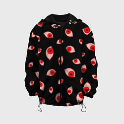 Куртка с капюшоном детская Взгляд тьмы, цвет: 3D-черный