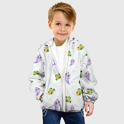 Куртка с капюшоном детская Морские жители, цвет: 3D-белый — фото 2