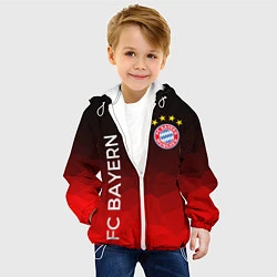 Куртка с капюшоном детская ФК БАВАРИЯ BAYERN МЮНХЕН, цвет: 3D-белый — фото 2