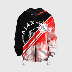 Куртка с капюшоном детская FC AJAX AMSTERDAM ФК АЯКС, цвет: 3D-черный