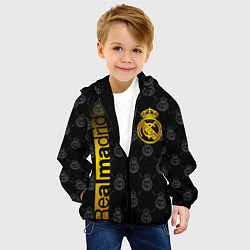 Куртка с капюшоном детская РЕАЛ МАДРИД GOLD ЗОЛОТО, цвет: 3D-черный — фото 2