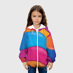Куртка с капюшоном детская Candy rainbow, цвет: 3D-белый — фото 2