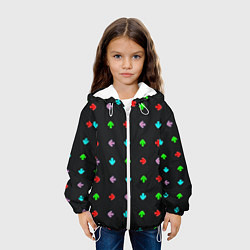 Куртка с капюшоном детская Friday night funky arrows, цвет: 3D-белый — фото 2