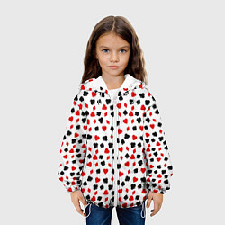 Куртка с капюшоном детская Карточные Масти, цвет: 3D-белый — фото 2