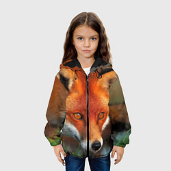 Куртка с капюшоном детская Лисица охотница, цвет: 3D-черный — фото 2