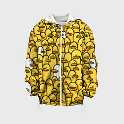 Куртка с капюшоном детская Утки, цвет: 3D-белый