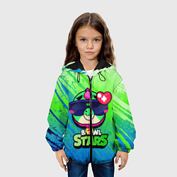 Куртка с капюшоном детская Плохиш Базз Buzz Brawl Stars, цвет: 3D-черный — фото 2