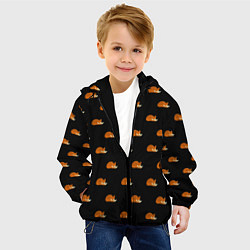 Куртка с капюшоном детская Лисы, цвет: 3D-черный — фото 2