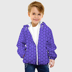 Куртка с капюшоном детская Geometric Background, цвет: 3D-белый — фото 2