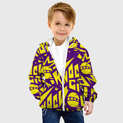 Куртка с капюшоном детская Knockout City лого узор, цвет: 3D-белый — фото 2