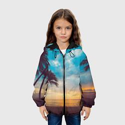 Куртка с капюшоном детская Пейзаж, цвет: 3D-черный — фото 2
