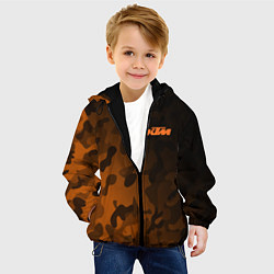 Куртка с капюшоном детская KTM КТМ CAMO RACING, цвет: 3D-черный — фото 2