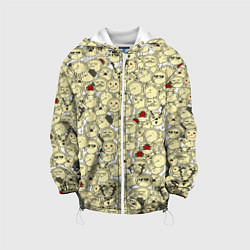 Куртка с капюшоном детская Пельмени, цвет: 3D-белый