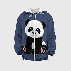 Куртка с капюшоном детская Милая Панда Sweet Panda, цвет: 3D-белый