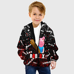Куртка с капюшоном детская Roblox piggyСвинка Пигги, цвет: 3D-черный — фото 2