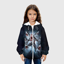 Куртка с капюшоном детская АКУЛА МОНСТР, цвет: 3D-белый — фото 2