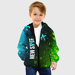 Куртка с капюшоном детская ПАБГ New State - Брызги, цвет: 3D-черный — фото 2