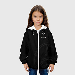 Куртка с капюшоном детская PSG Core Big Logo Black New 202223, цвет: 3D-белый — фото 2