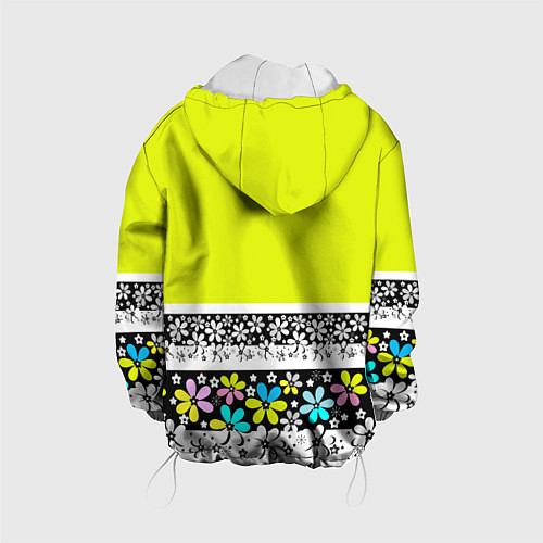 Детская куртка Яркий цветочный узор / 3D-Белый – фото 2