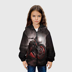 Куртка с капюшоном детская СУПЕРБАЙК, цвет: 3D-черный — фото 2