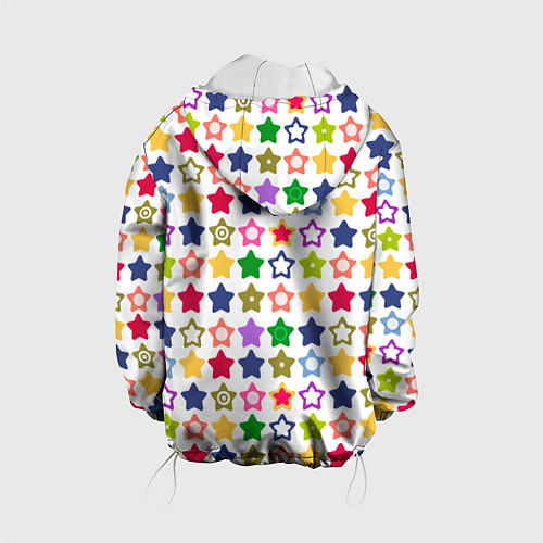 Детская куртка Разноцветные звездочки / 3D-Белый – фото 2