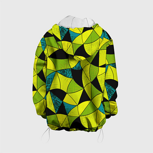 Детская куртка Гранжевый яркий зеленый / 3D-Белый – фото 2