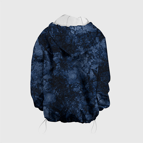 Детская куртка Темно-синяя текстура камня / 3D-Белый – фото 2