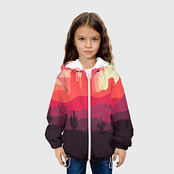 Куртка с капюшоном детская Пустыня, цвет: 3D-белый — фото 2