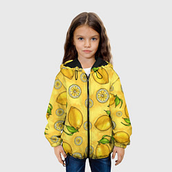 Куртка с капюшоном детская Лимончик, цвет: 3D-черный — фото 2