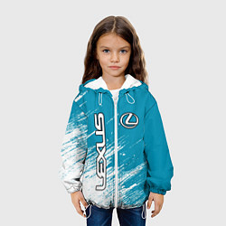 Куртка с капюшоном детская Лексус Lexus, цвет: 3D-белый — фото 2