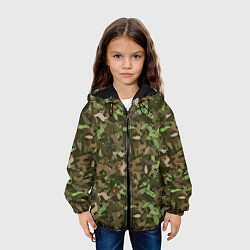 Куртка с капюшоном детская Лоси в дубовом лесу, цвет: 3D-черный — фото 2