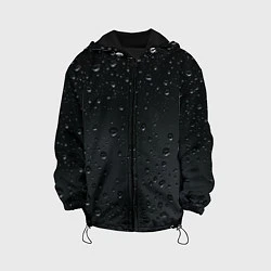 Куртка с капюшоном детская Ночной дождь, цвет: 3D-черный
