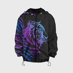 Куртка с капюшоном детская Tiger Neon, цвет: 3D-черный