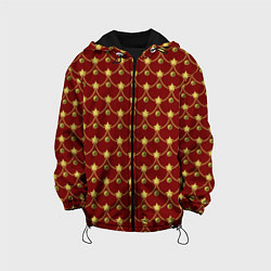 Куртка с капюшоном детская Ёлочные Звёзды, цвет: 3D-черный