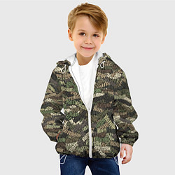 Куртка с капюшоном детская Именной камуфляж Колян, цвет: 3D-белый — фото 2