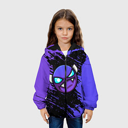 Куртка с капюшоном детская Geometry Dash, цвет: 3D-черный — фото 2